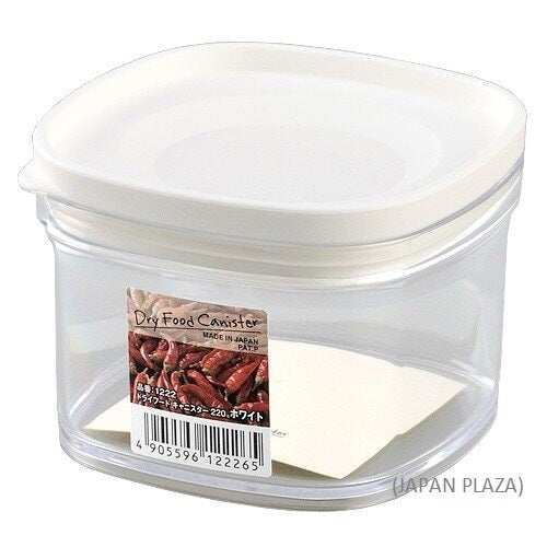 Dry Food Canister 220ml White (Made in Japan) - Just £2.50! Shop now at JAPAN PLAZA UK