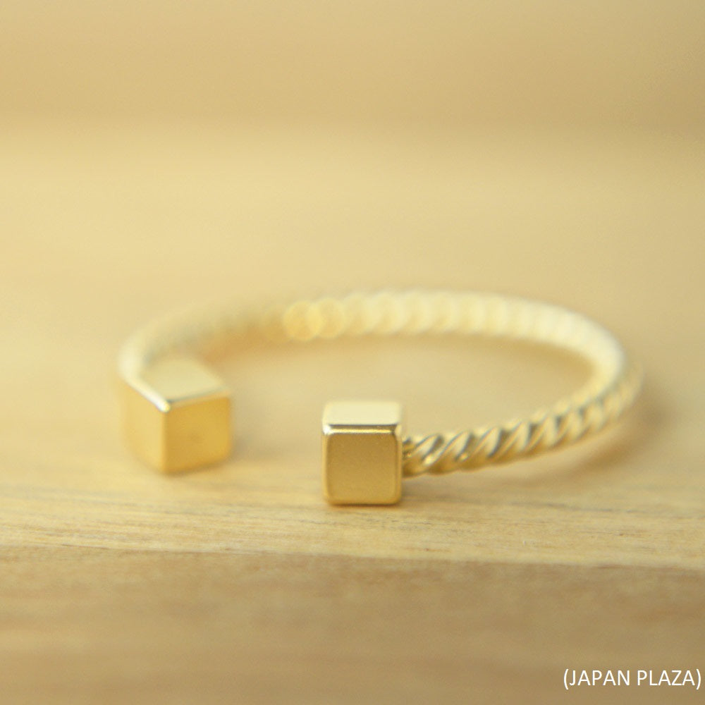 Cube Ring with Mat Color Plating (Made in Korea) - Just £6.70! Shop now at JAPAN PLAZA UK