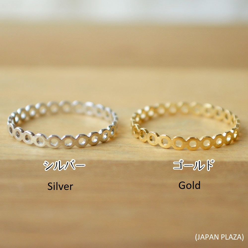 Openwork Ring with Circle (Made in Korea) - Just £6.70! Shop now at JAPAN PLAZA UK